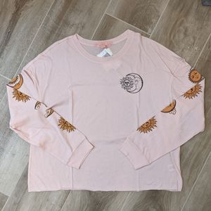 Lightweight Pink LS Celestial T-shirt NWT
